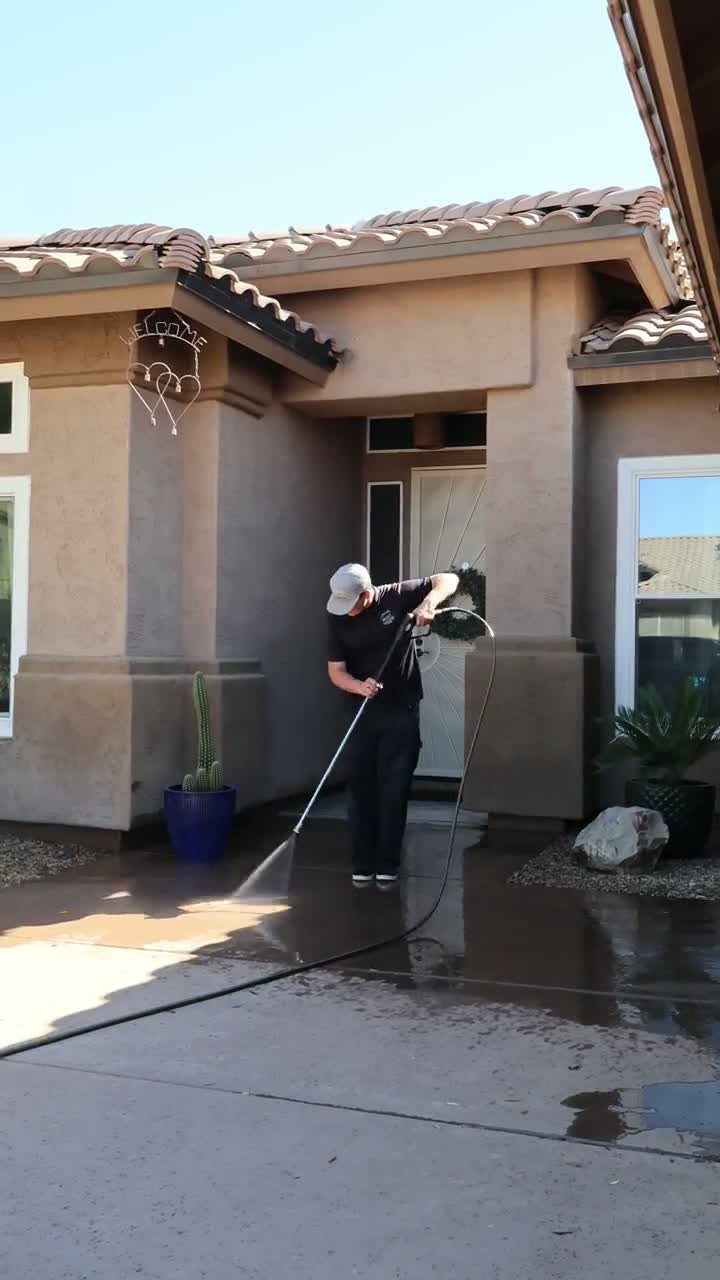 MIST pressure washing in progress