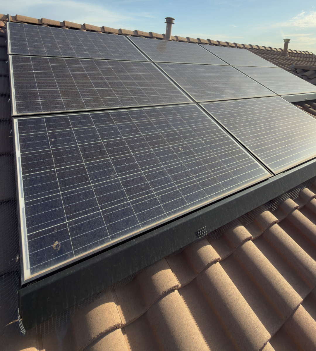 Solar panel cleaning before cleaning